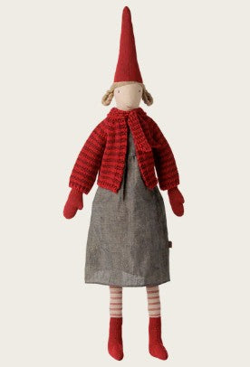 PREORDER Maileg Pixy Size 4 - Girl (Striped Knitted Cardigan)