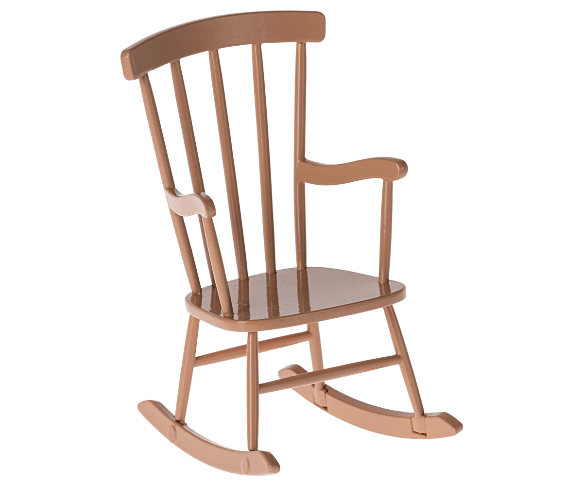 Maileg rocking chair, mouse - dark powder pink