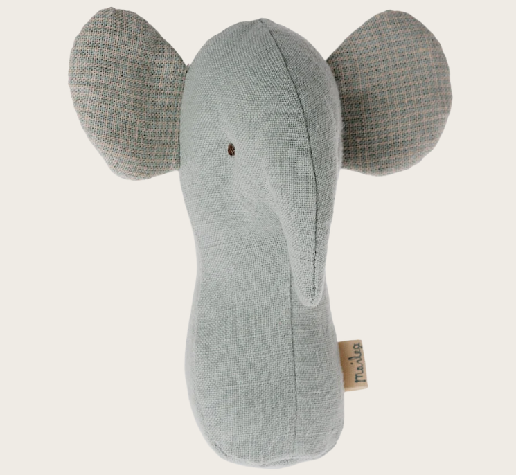Maileg Lullaby Friends Elephant Rattle (Blue)