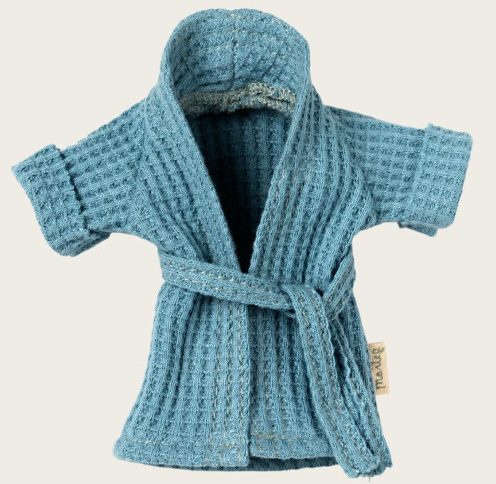 Maileg Bathrobe, Dad Mouse - Dusty Blue