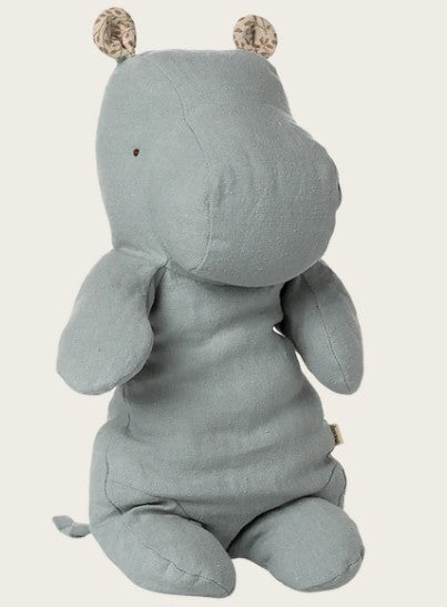 Maileg Safari Friends Hippo, Medium - Blue Grey