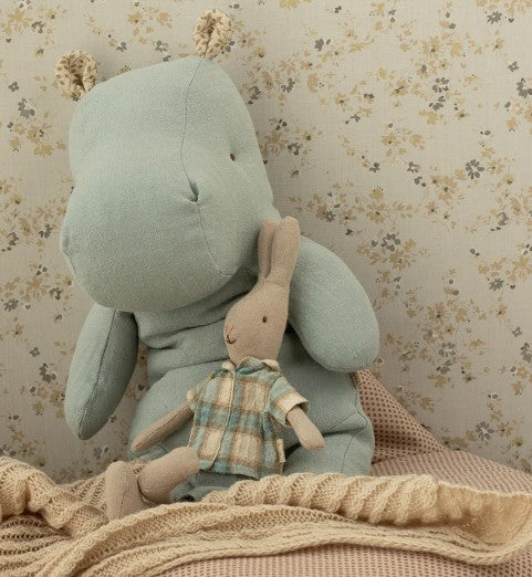 Maileg Safari Friends Hippo, Medium - Blue Grey