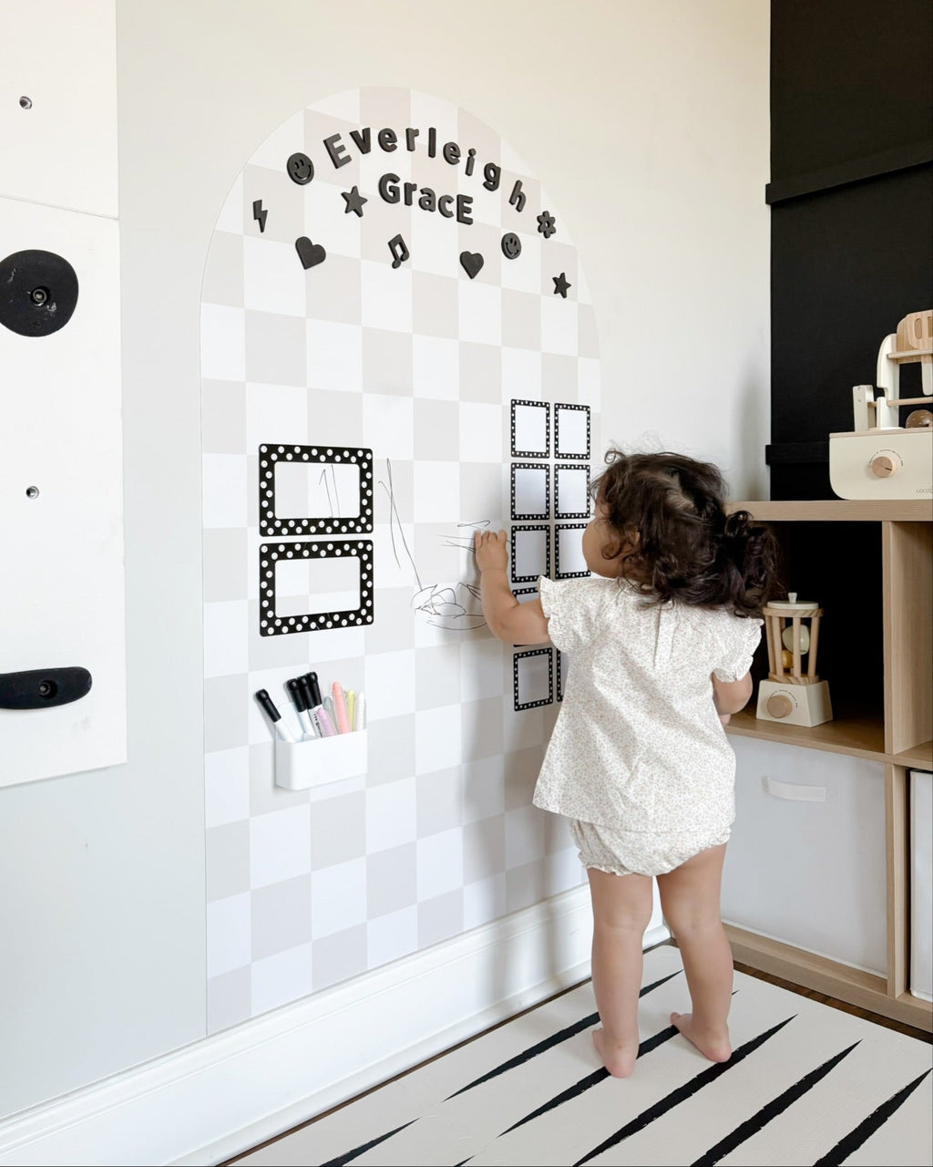 Mega Magic Playwall - Arch Magnetic Wall Decal (Neutral Check)
