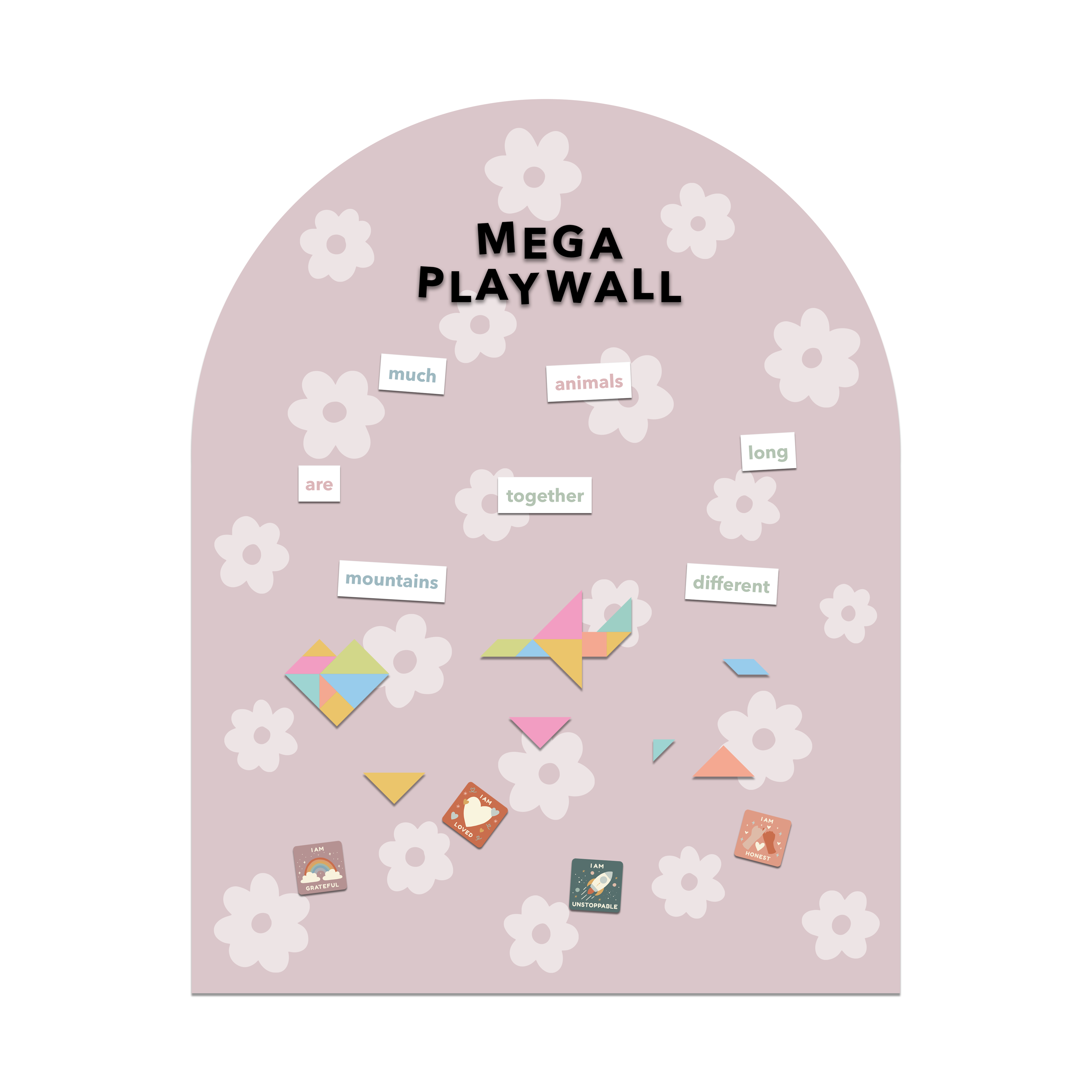 Mega Magic Playwall - Arch Magnetic Wall Decal (Daisy)