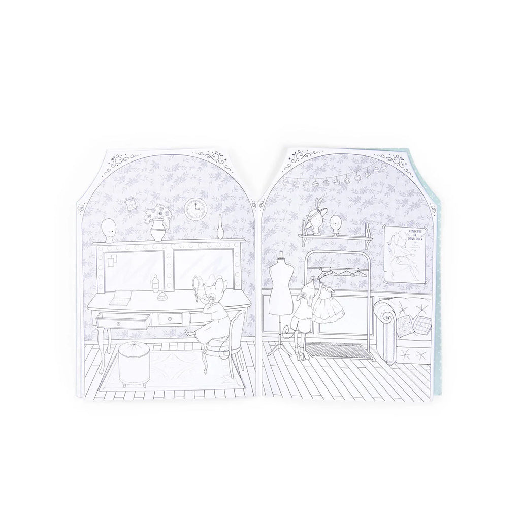 Colouring Book with Stickers - Petite Ecole de Danse