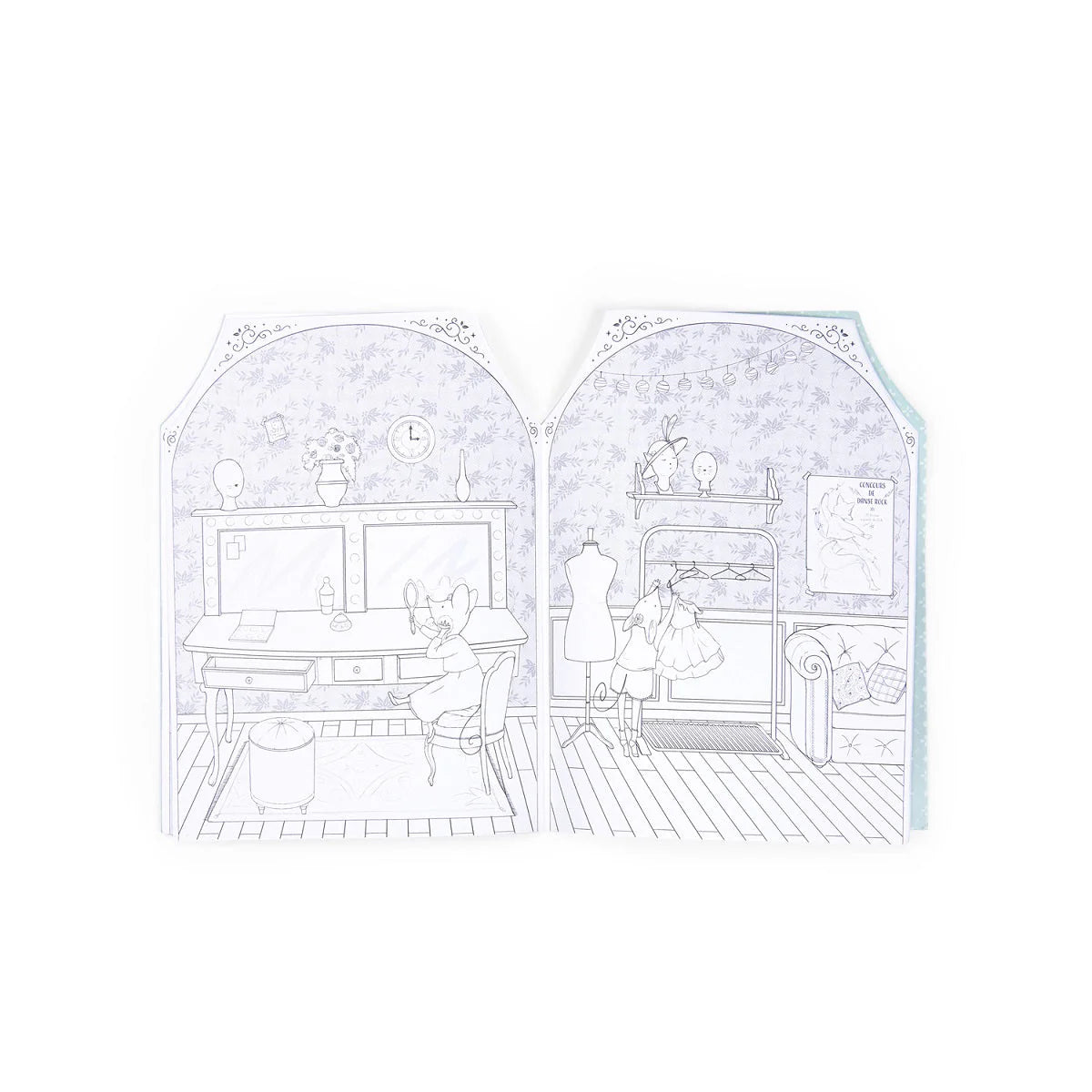 Colouring Book with Stickers - Petite Ecole de Danse