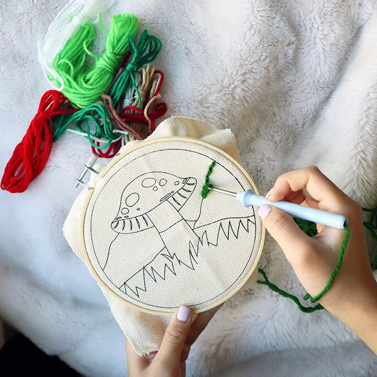 Mushroom Punch Needle Craft Kit