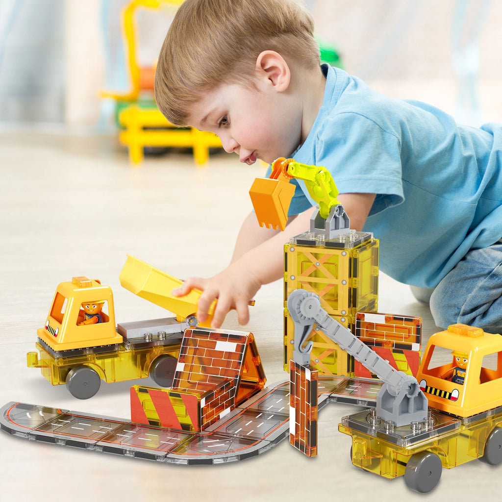 PicassoTiles 50pc Construction Magnetic Tile Building Set