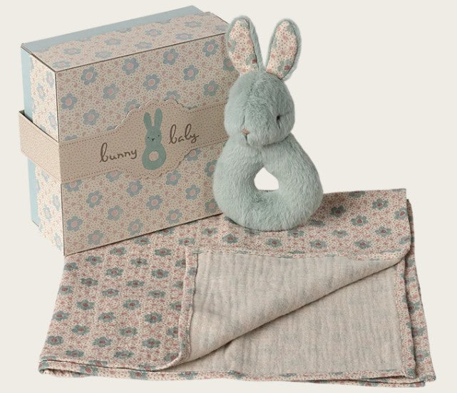 Maileg Rabbit Rattle Set - Mint