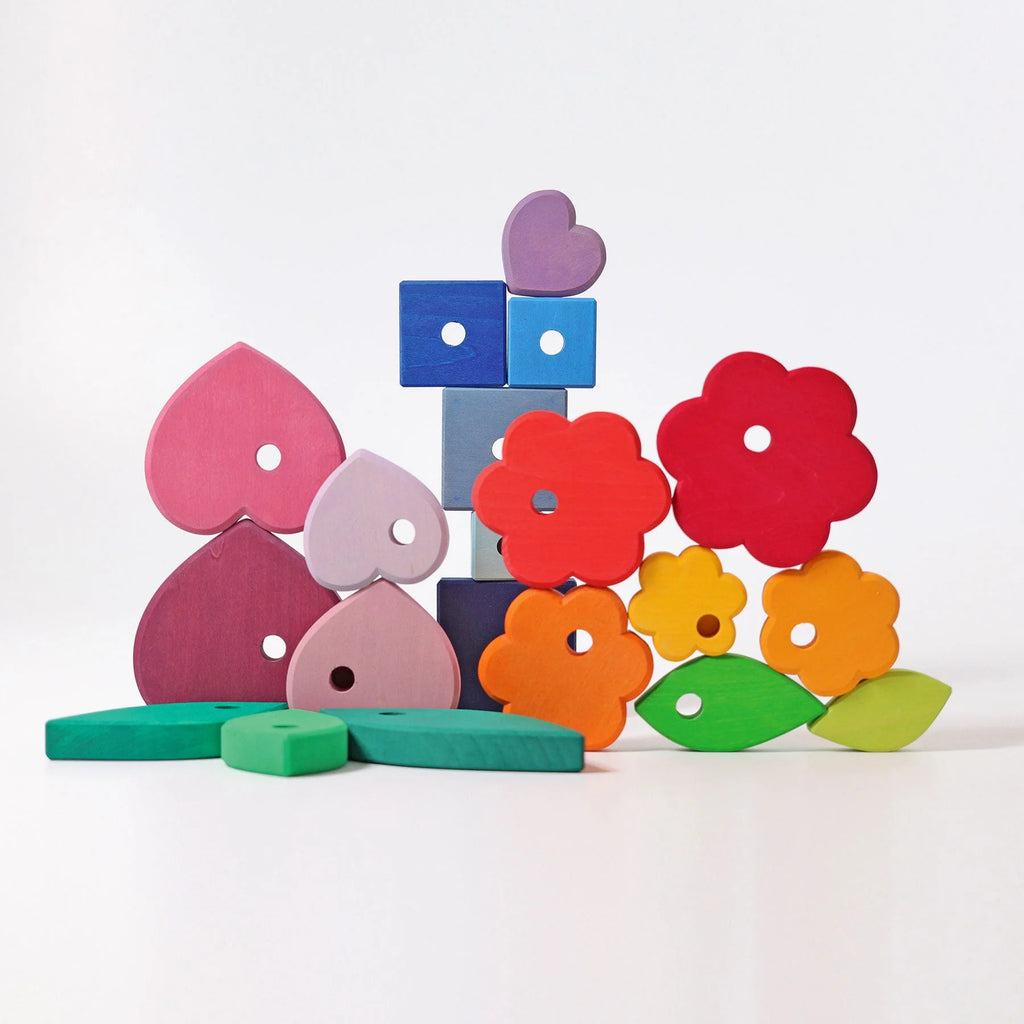 Wooden Stacking Tower on 4 Pegs
