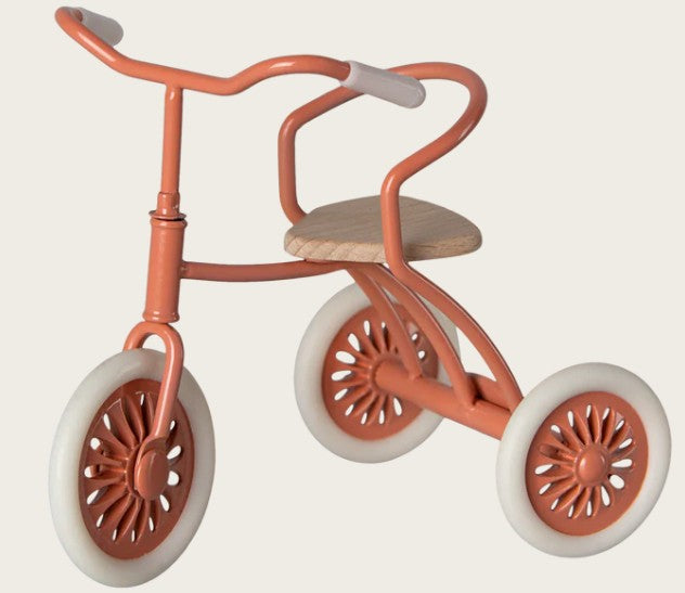 Maileg Abri a Tricycle, Mouse - Coral