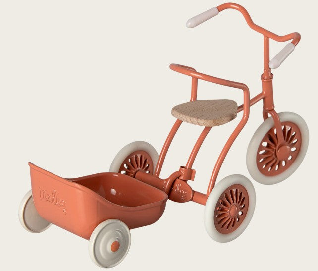 Maileg Tricycle Hanger, Mouse - Coral