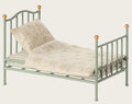 Maileg Vintage Single Bed, Mouse - Mint