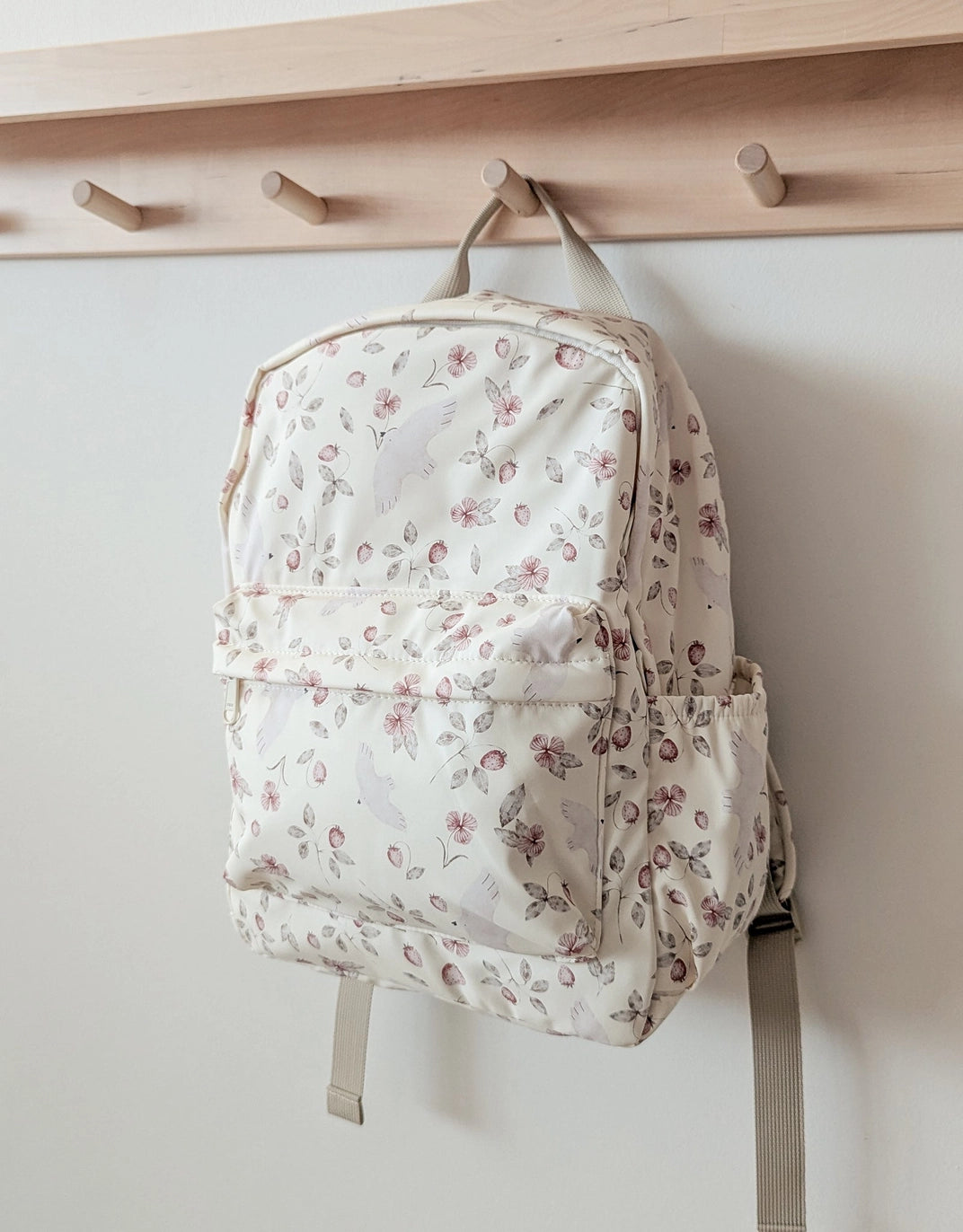 Waterproof Kids' Backpack - Flowers and Birds
